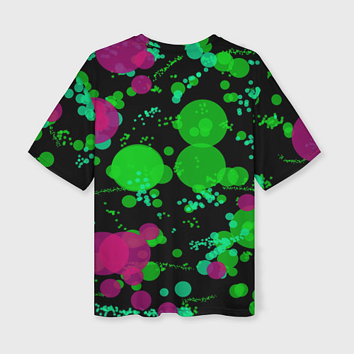 Женская футболка оверсайз Токсичные пузыри / 3D-принт – фото 2