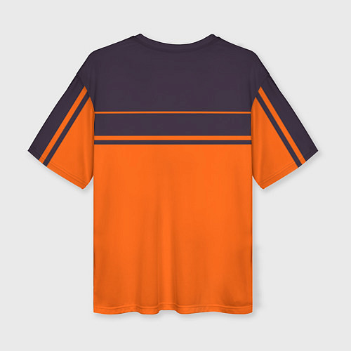 Женская футболка оверсайз FIRM темно-оранжевый / 3D-принт – фото 2