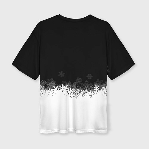Женская футболка оверсайз Снеговик dab / 3D-принт – фото 2