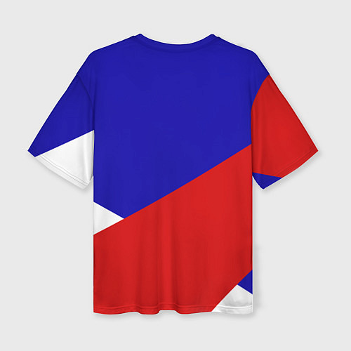 Женская футболка оверсайз Сборная франции три цвета / 3D-принт – фото 2