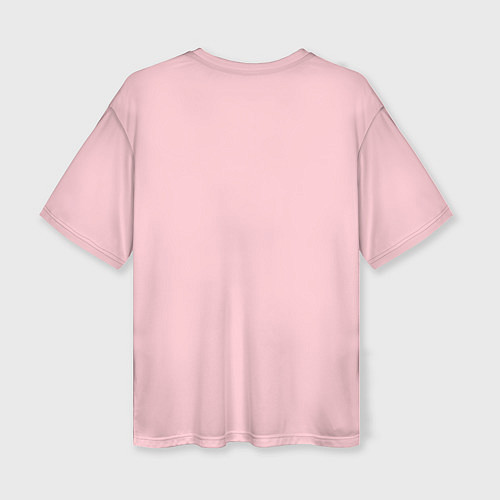 Женская футболка оверсайз Цветущая сакура с иероглифом cолнце / 3D-принт – фото 2