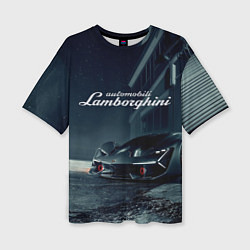 Женская футболка оверсайз Lamborghini - power - Italy