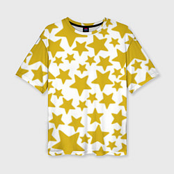 Футболка оверсайз женская Жёлтые звезды, цвет: 3D-принт