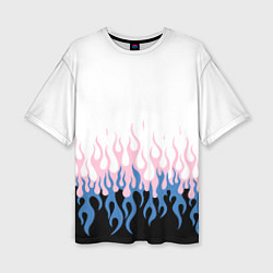 Женская футболка оверсайз Ледяное пламя