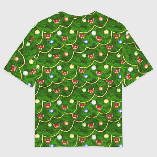 Женская футболка оверсайз Ёлочные украшения / 3D-принт – фото 2