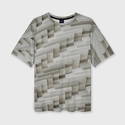 Женская футболка оверсайз Множество геометрических блоков