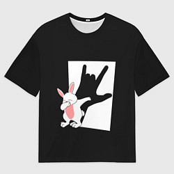 Футболка оверсайз женская Тень дабающего кролика, цвет: 3D-принт