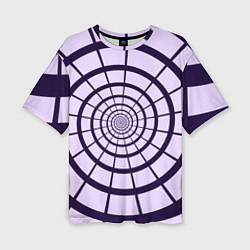 Женская футболка оверсайз Спираль - оптическая иллюзия