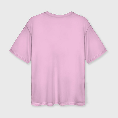 Женская футболка оверсайз Розовый зайка / 3D-принт – фото 2