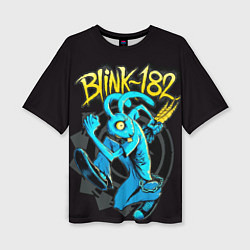 Женская футболка оверсайз Blink 182 rabbit