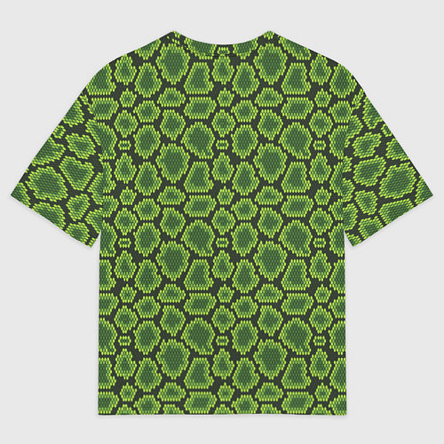 Женская футболка оверсайз Милитари кожа крокодила / 3D-принт – фото 2