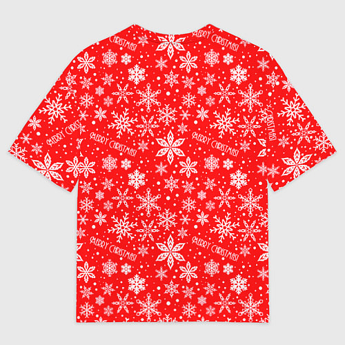 Женская футболка оверсайз Merry christmas new year / 3D-принт – фото 2