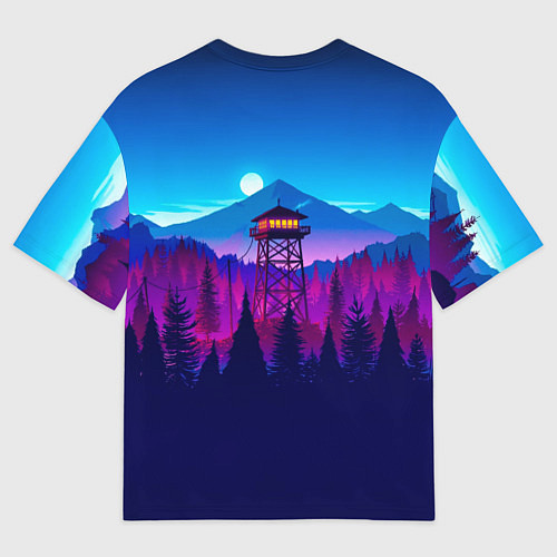 Женская футболка оверсайз Firewatch / 3D-принт – фото 2