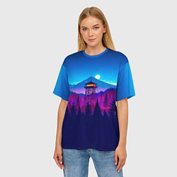 Футболка оверсайз женская Firewatch, цвет: 3D-принт — фото 2