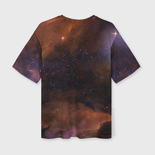 Женская футболка оверсайз Космос и множество звёзды / 3D-принт – фото 2