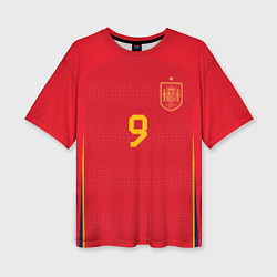 Женская футболка оверсайз Гави ЧМ 2022 сборная Испании