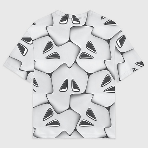 Женская футболка оверсайз Металло-чешуйчатая серая броня / 3D-принт – фото 2