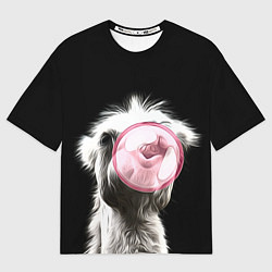 Женская футболка оверсайз Верблюд жует жвачку