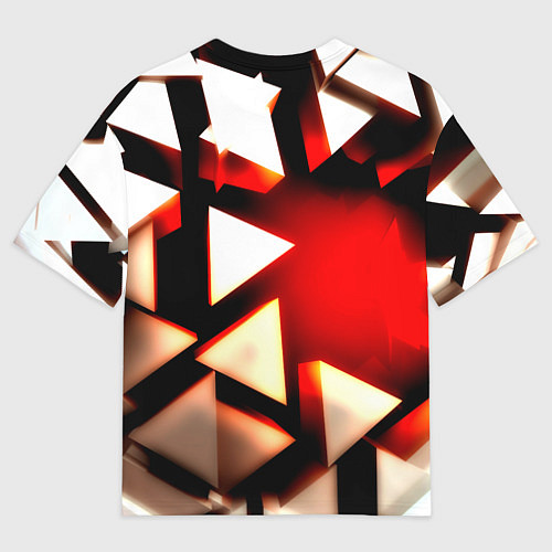 Женская футболка оверсайз Плиты треугольники / 3D-принт – фото 2