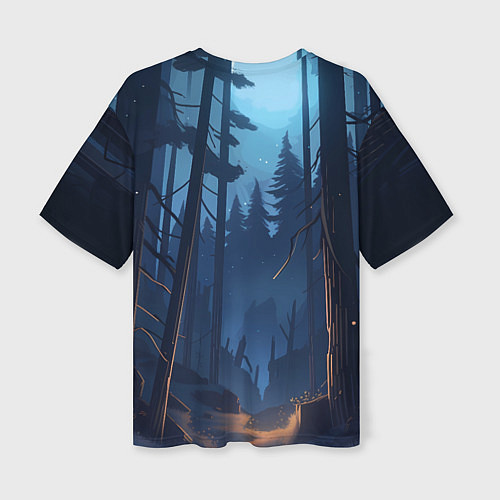 Женская футболка оверсайз Диппер в лесу / 3D-принт – фото 2
