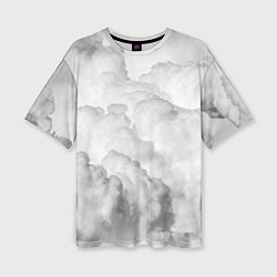 Женская футболка оверсайз Пористые облака