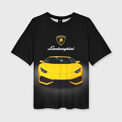 Женская футболка оверсайз Итальянский спорткар Lamborghini Aventador