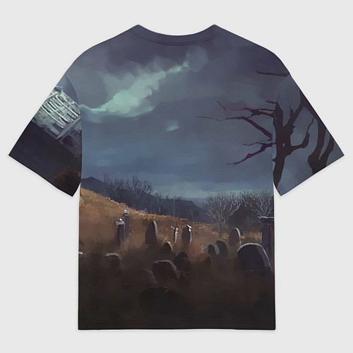 Женская футболка оверсайз Жуткий граф Хомякула / 3D-принт – фото 2