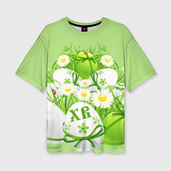 Женская футболка оверсайз Пасхальная