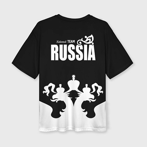 Женская футболка оверсайз Russia national team / 3D-принт – фото 2