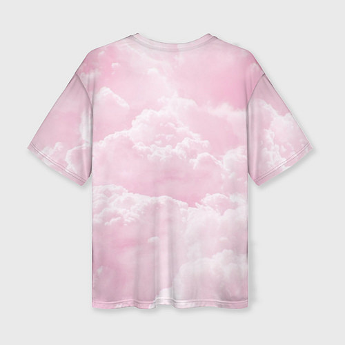 Женская футболка оверсайз Розовые облака деньги / 3D-принт – фото 2