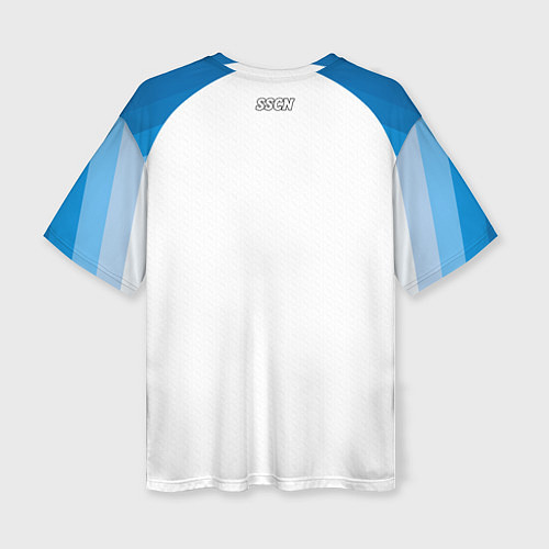 Женская футболка оверсайз Наполи форма гостевая / 3D-принт – фото 2