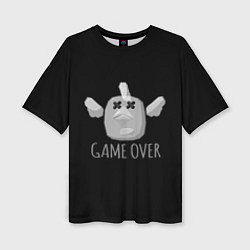 Женская футболка оверсайз Chicken Gun Game over