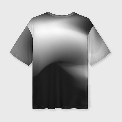 Женская футболка оверсайз Градиент черный / 3D-принт – фото 2