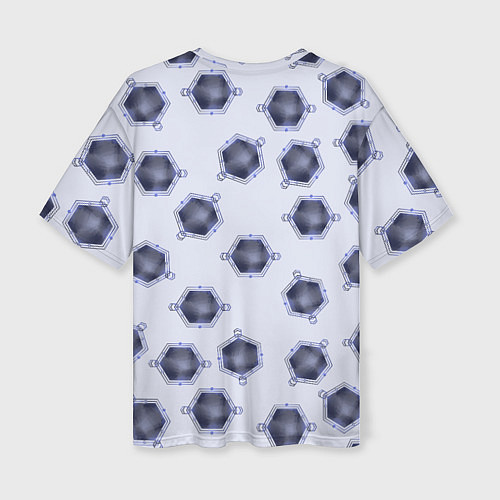 Женская футболка оверсайз Многоугольник и линии / 3D-принт – фото 2