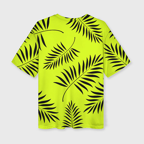 Женская футболка оверсайз Пальмовые ветви / 3D-принт – фото 2