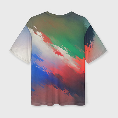 Женская футболка оверсайз Абстрактный туман / 3D-принт – фото 2