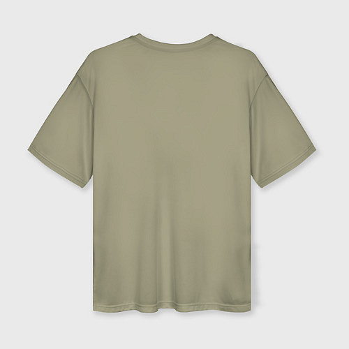 Женская футболка оверсайз Зеленый тренд без принта / 3D-принт – фото 2