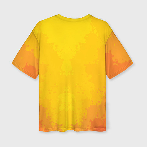 Женская футболка оверсайз Цветной воробей / 3D-принт – фото 2