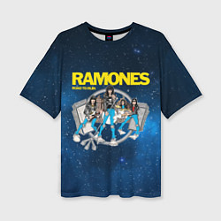 Женская футболка оверсайз Ramones Road to ruin