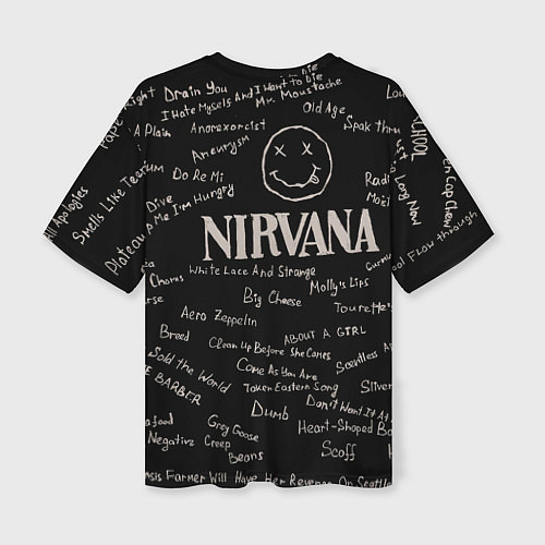 Женская футболка оверсайз Nirvana pattern / 3D-принт – фото 2