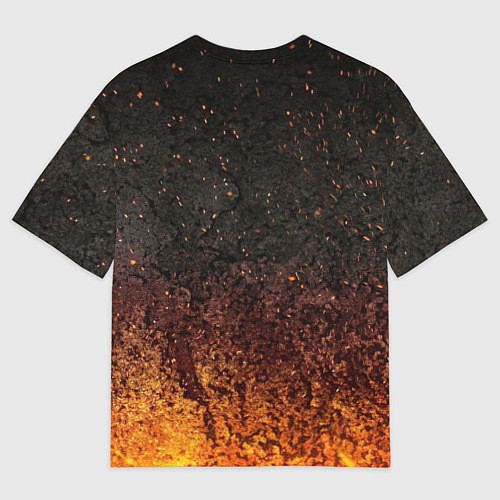 Женская футболка оверсайз Korpiklaani fire / 3D-принт – фото 2