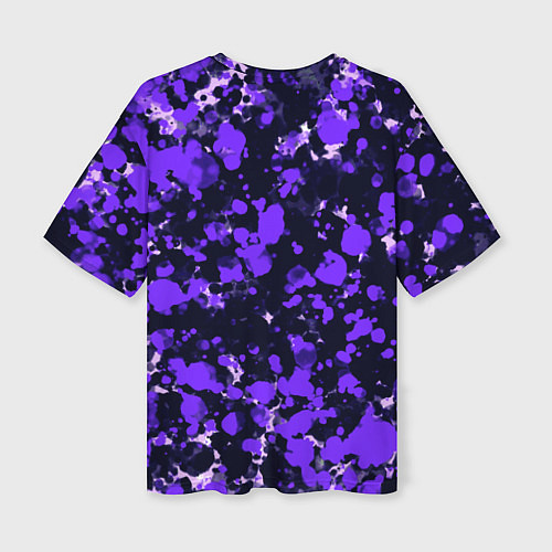 Женская футболка оверсайз Пятнистый фиолетовый / 3D-принт – фото 2