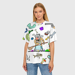 Футболка оверсайз женская Дворничек, цвет: 3D-принт — фото 2