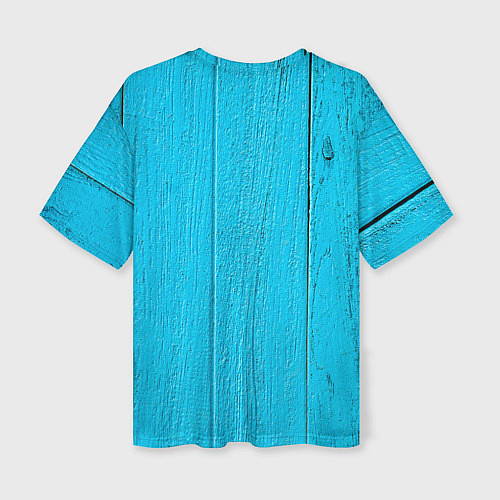 Женская футболка оверсайз Деревянный забор / 3D-принт – фото 2