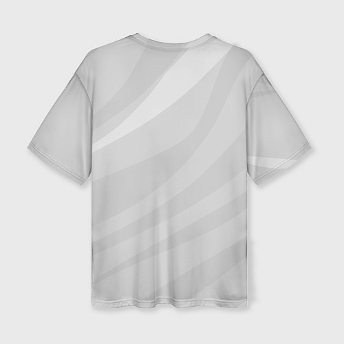 Женская футболка оверсайз Светлый серый плавные полосы / 3D-принт – фото 2
