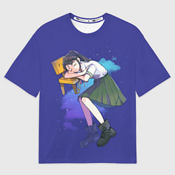 Футболка оверсайз женская Судзумэ закрывающая двери: Судзуме спит, цвет: 3D-принт