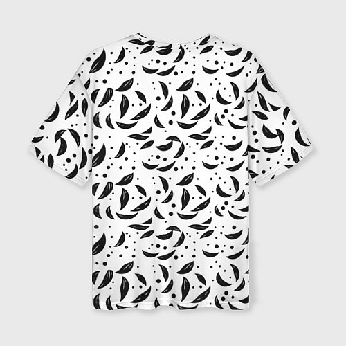 Женская футболка оверсайз Черный листопад / 3D-принт – фото 2