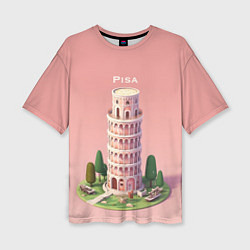 Женская футболка оверсайз Pisa Isometric