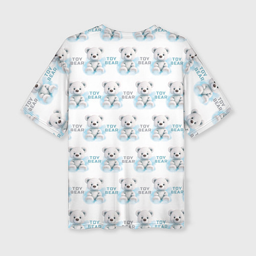 Женская футболка оверсайз Плюшевый белый медведь / 3D-принт – фото 2