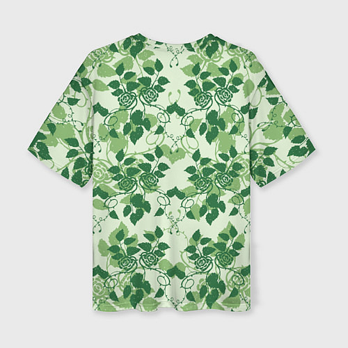 Женская футболка оверсайз Green nature / 3D-принт – фото 2